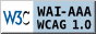 Logo de WAI-AAA y acceso a su página web